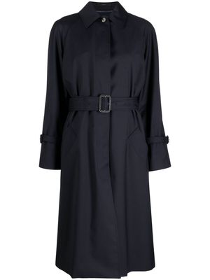 Paul Smith belted wool trench coat - Blue