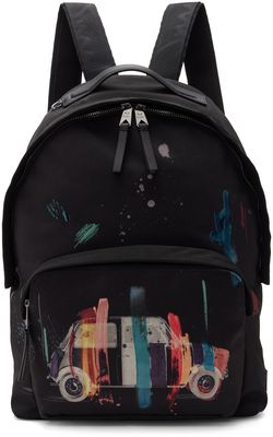 Paul Smith Black Mini Artist Stripe Backpack