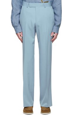 Paul Smith Blue Wool Trousers