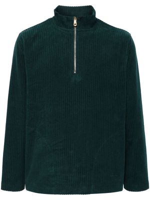 Paul Smith brushed-cotton half-zip sweatshirt - Green