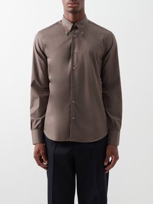 Paul Smith - Button-down Collar Cotton-poplin Shirt - Mens - Brown