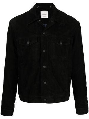 PAUL SMITH button-up suede jacket - Black