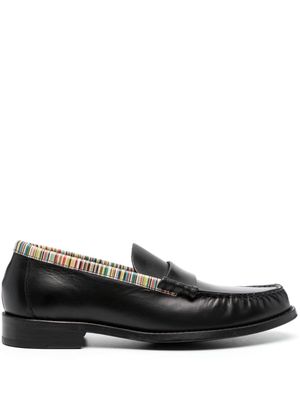 Paul Smith Cassini striped leather loafers - Black