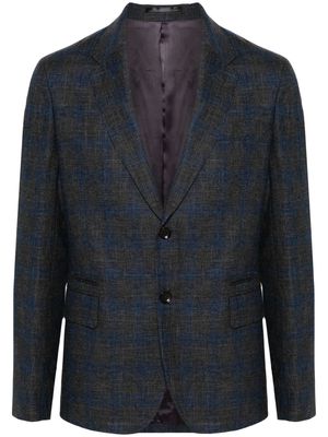 Paul Smith check-pattern single-breasted blazer - Blue