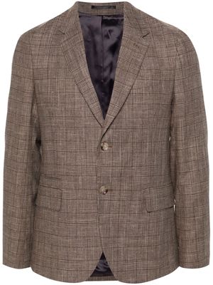 Paul Smith check-pattern single-breasted blazer - Brown