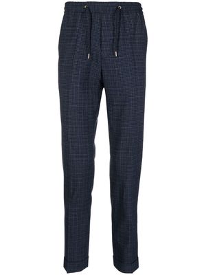 Paul Smith check-pattern straight-leg trousers - Blue