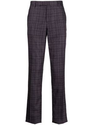 Paul Smith check-pattern straight-leg trousers - Purple