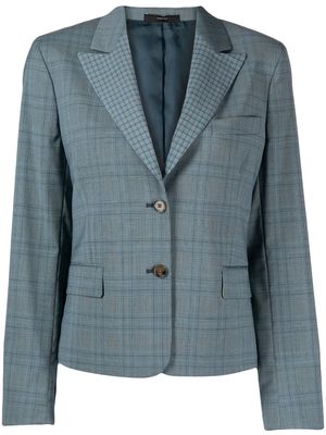 Paul Smith check-pattern wool blazer - Blue