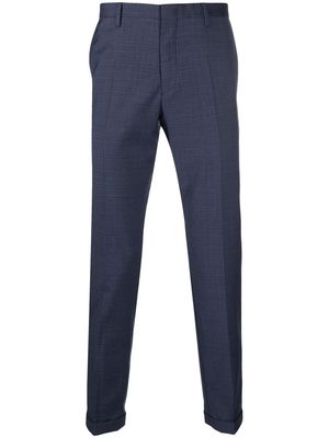 Paul Smith check-pattern wool trousers - Blue