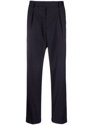 Paul Smith check-print wool trousers - Blue