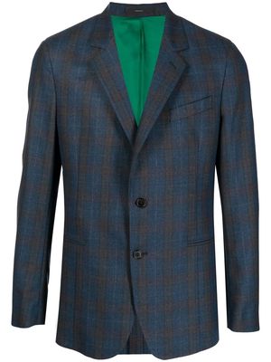 Paul Smith checked singe-breasted blazer - Blue