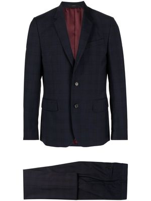 Paul Smith checked single-breasted wool blazer - Blue