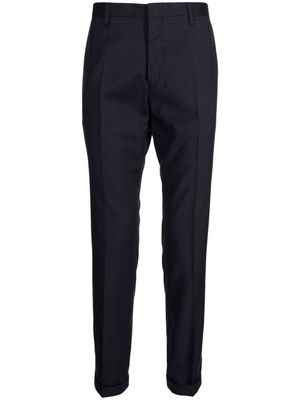 Paul Smith checkered wool tailored trousers - Blue