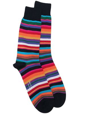 Paul Smith colour-black mid-calf socks - Blue