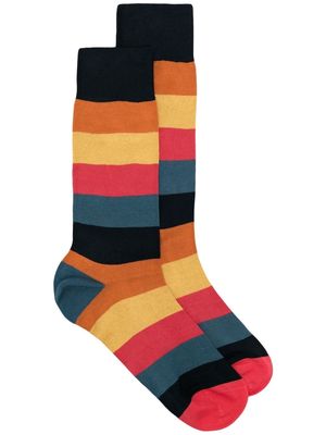 Paul Smith colour-block logo-print socks - 96