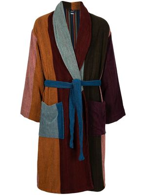 PAUL SMITH colour-block terrycloth robe - Purple