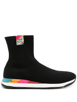 Paul Smith Comet logo-patch high-top sneakers - Black