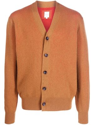 Paul Smith contrast ribbed-knit cardigan - Neutrals