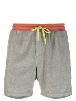 Paul Smith contrast-waistband towelling-finish lounge shorts - Green