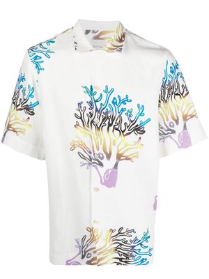 Paul Smith coral-print short-sleeve shirt - White