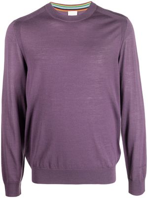 Paul Smith crew neck knitted sweater - Purple