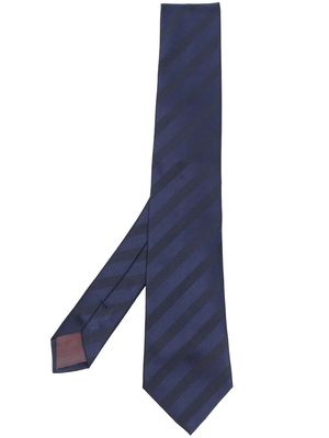 Paul Smith diagonal stripes silk tie - Blue