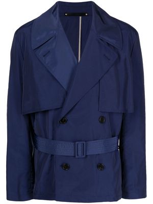 Paul Smith double-breasted button-fastening coat - Blue
