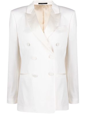 Paul Smith double-breasted wool-blend blazer - White