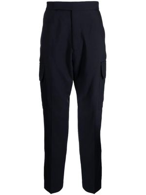 Paul Smith drop-crotch wool trousers - Blue