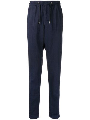 Paul Smith elasticated drawstring tapered trousers - Blue