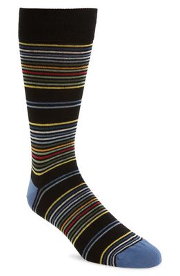 Paul Smith Elton Stripe Crew Socks in Black