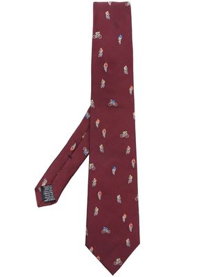 PAUL SMITH embroidered-design silk tie