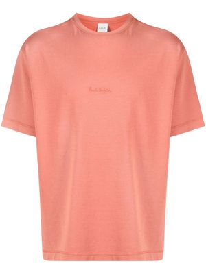 Paul Smith embroidered-logo cotton T-shirt - Orange