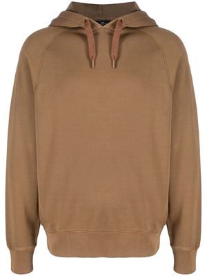 Paul Smith embroidered-logo long-sleeve hoodie - Brown