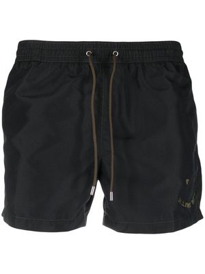Paul Smith embroidered-logo swim-shorts - Black