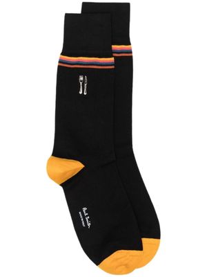 Paul Smith embroidered-motif ankle socks - Black