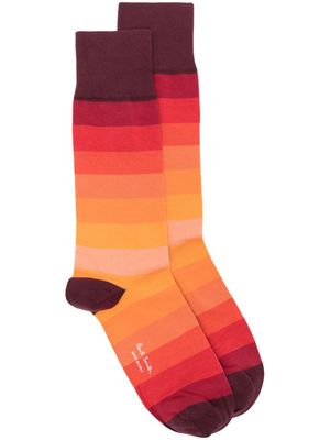 Paul Smith Erwin Stripe cotton-blend socks - Orange