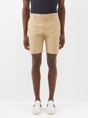 Paul Smith - Flat-front Cotton-twill Shorts - Mens - Beige