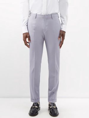 Paul Smith - Flat-front Stretch-wool Suit Trousers - Mens - Purple