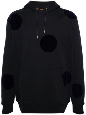 Paul Smith flocked-dots cotton hoodie - Blue