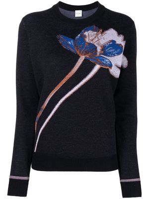 Paul Smith floral crew-neck jumper - Blue