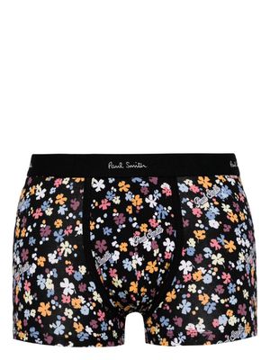 Paul Smith floral-print cotton briefs - Black