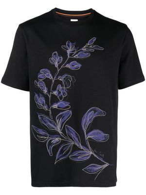Paul Smith floral-print cotton T-shirt - Blue