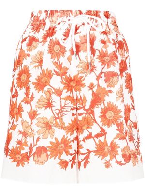 Paul Smith floral-print drawstring shorts - Orange