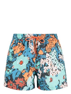 Paul Smith floral-print drawstring swim shorts - Multicolour