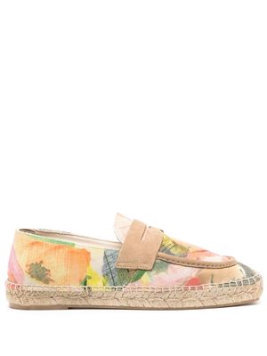 Paul Smith floral-print flat espadrilles - Yellow