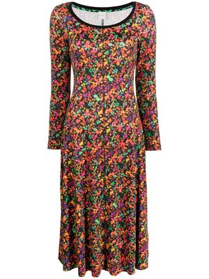 Paul Smith floral print jersey midi dress - Red