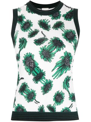 Paul Smith floral-print wool tank top - Green