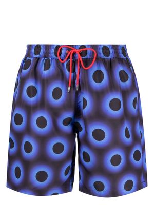 Paul Smith graphic-print drawstring swim shorts - Black