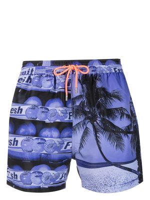 Paul Smith graphic-print swim shorts - Purple